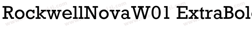 RockwellNovaW01 ExtraBold Regular字体转换